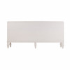 Antiqued White Geometric Lines Low Accent Cabinet Buffet
