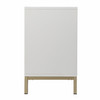 White and Gold Moroccan Dynasty Two Door Accent Cabinet
