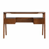 Tobacco Brown Modern Writing Desk with Storage