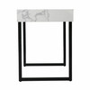 White Faux Marble Topped Desk