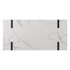 White Faux Marble Topped Desk