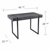 Charcoal Black Small Space Desk