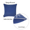 Set of 2 Blue and White Snowflakes Throw Pillows