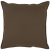 Brown Solid Color Flange Edge Throw Pillow