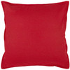 Red Solid Color Flange Edge Throw Pillow