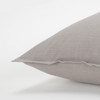 Gray Solid Color Flange Edge Throw Pillow