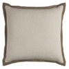 Ivory Beige and Natural Jute Throw Pillow