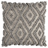 Natural Gray Nubby Diamonds Throw Pillow