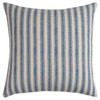 Blue Natural Ticking Stripe Throw Pillow