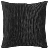 Black Crinkle Pattern Throw Pillow