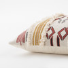 Ivory Red Southwestern Pattern Lumbar Pillow