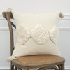 Beige Textured Diamond Trio Throw Pillow