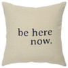 Black Taupe Canvas Here Now Throw Pillow