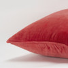 Red Solid Luxurious Modern Throw Pillow