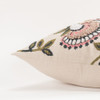 Blush Botanical Pattern Embroidered Throw Pillow