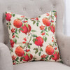 Red White Pomegranates Decorative Throw Pillow