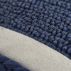 Blue Braided Stripe Macrame Fringe Lumbar Pillow