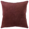 Rust Solid Reversible Cotton Velvet Throw Pillow