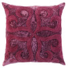 Merlot Dimensional Bloom Embroidered Throw Pillow