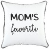 Black and White Moms Favorite Modern Throw Pillow