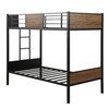 Black Brown Twin Over Twin Bunk Bed