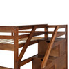 Walnut Twin Over Twin Bunk Bed with Trundle