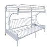 White Twin Over Full Futon Bunk Bed