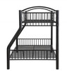 Black Traditional Twin Over Full Bunk Bed