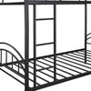 Black Modern Classic Twin Over Twin Metal Bunk Bed