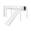 White Twin Loft Bed Bed Chalkboard and Slide