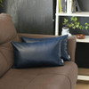 Decorative Vegan Faux Leather Throw Pillow Set of 2