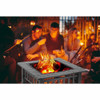 32" Black Square Charcoal or Wood Burning Fire Pit with Cover