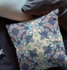 16 Navy White Diamond Star Indoor Outdoor Zippered Throw Pillow