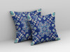 26 Blue Cream Wreath Indoor Outdoor Zippered Throw Pillow