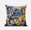 20" Orange Indigo Springtime Suede Throw Pillow