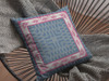 16" Pink Blue Nest Ornate Frame Indoor Outdoor Throw Pillow