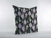 20 Black Purple Fall Leaves Indoor Outdoor Throw Pillow