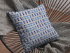 20" Blue Gray Spades Indoor Outdoor Zippered Throw Pillow