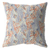 20" Orange Lavender Tropics Indoor Outdoor Zippered Throw Pillow