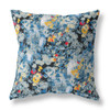 20" Blue Yellow Springtime Indoor Outdoor Throw Pillow