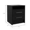 Light and Dark Oak Two Drawer Nightstand