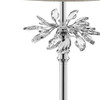 Silver Chrome Tall Floor Lamp with Starburst Crystals