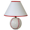 Baseball Shaped Table Lamp with White Shade