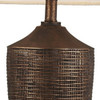 Fantastic Rustic Ribbed Bronze Table Lamp