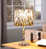 19 Modern Faux Tiger Print Suede Table Lamp