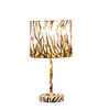 19 Modern Faux Tiger Print Suede Table Lamp