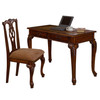 Classic Dark Walnut Office and Home Two Piece Desk Set