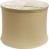 15" Rosewood Drum Trimmed Linen Lampshade