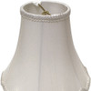 14" White Slanted Scallop Bell Monay Shantung Lampshade