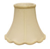 14" Ivory Slanted Scallop Bell Monay Shantung Lampshade